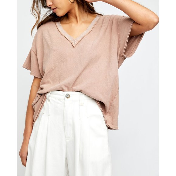 Free People Tops - Free People Joni Tee / Soft Earth EUC